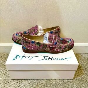 Betsey Johnson Multicolor Embellished Loafers